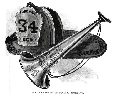 David Broderick's Helmet, Howard Engine Company #34